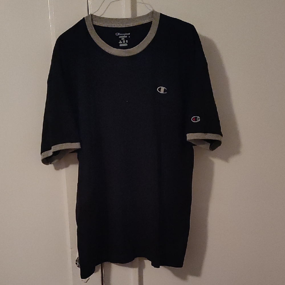 Champion Black and Gray Short Sleeve Tee